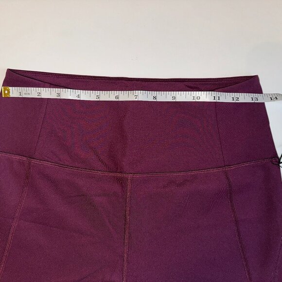 Girlfriend Collective Compressive High-Rise Capri Leggings Wine Red – Size Large - Picture 2 of 7